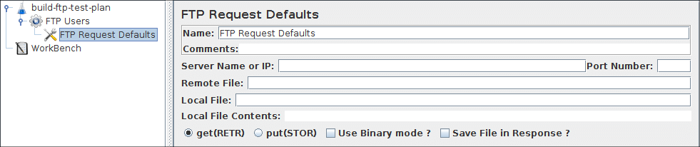 图 7.3。 FTP 请求默认值