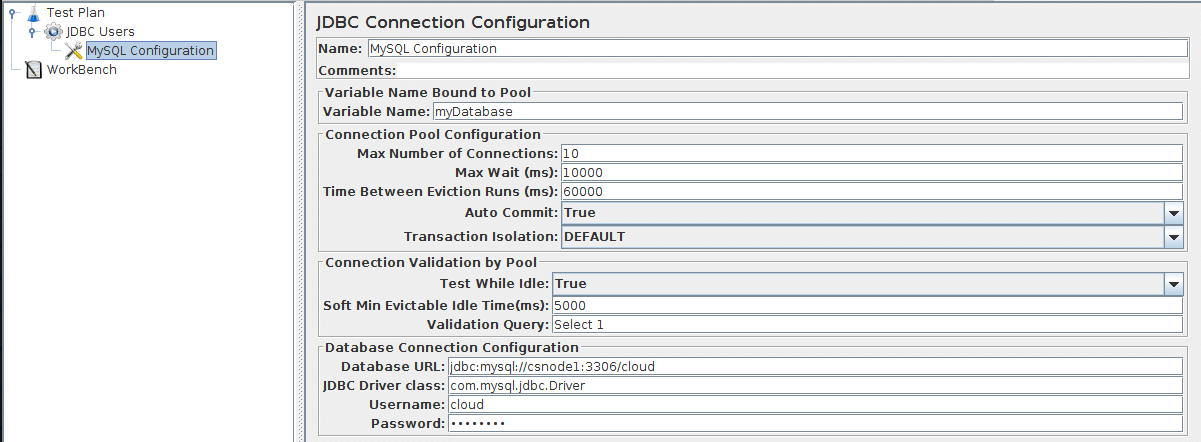 图 6.3。 JDBC 配置